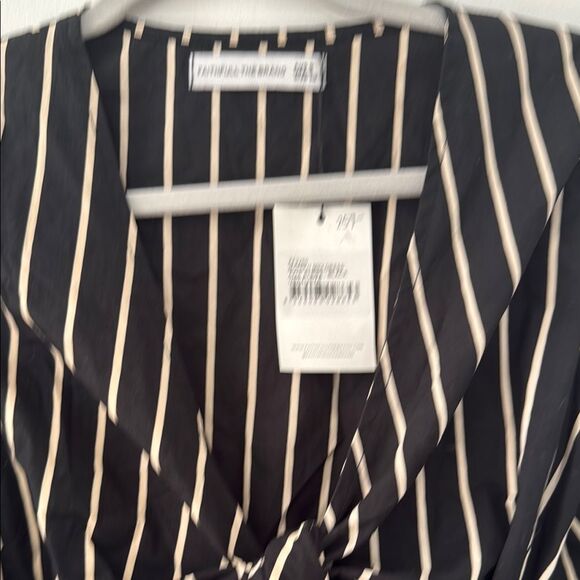 Faithfull the Brand Monika Midi Dress Asia Stripe XS NWT - Picture 8 of 9